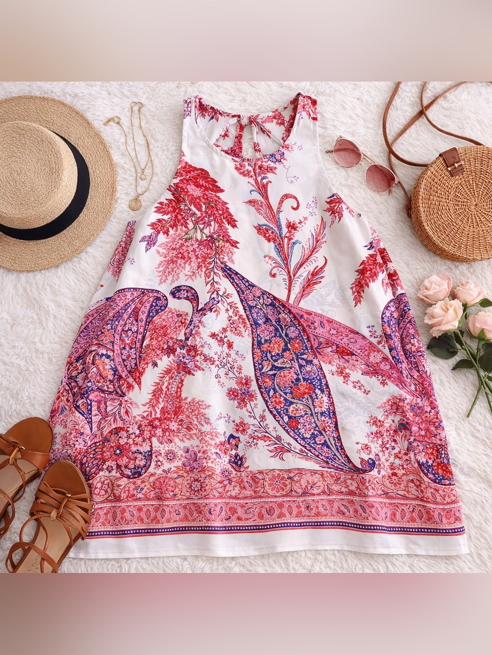 NWOT. Paisley Print Sleeveless Tank